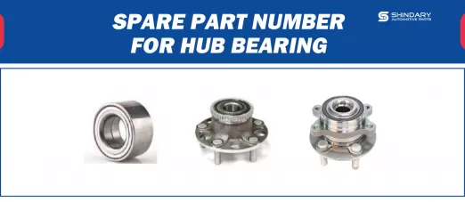 【SHINDARY PRODUCTS】SPARE PARTS NUMBERS FOR  HUB BEARING