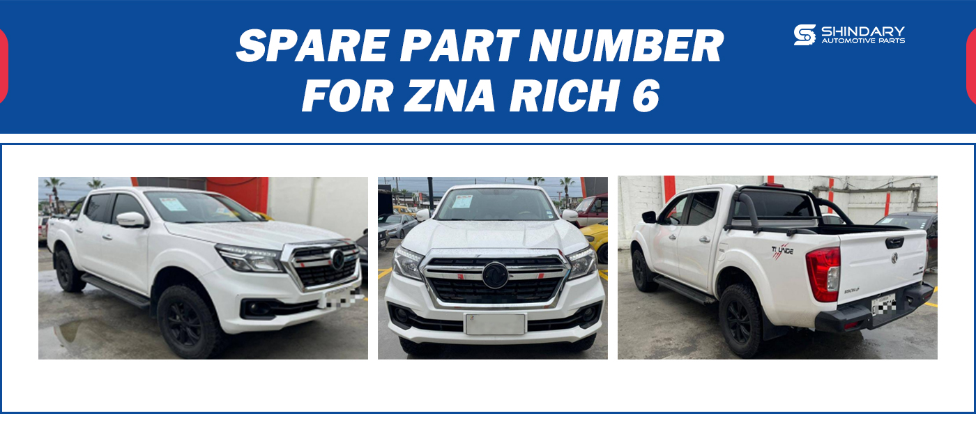 【SHINDARY PRODUCTS】SPARE PARTS NUMBERS FOR ZNA RICH 6