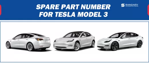 【SHINDARY PRODUCTS】SPARE PARTS NUMBERS FOR TESLA MODEL 3