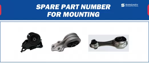 【SHINDARY PRODUCTS】SPARE PARTS NUMBERS FOR MOUNTING