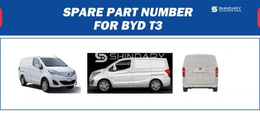 【SHINDARY PRODUCTS】SPARE PARTS NUMBERS FOR BYD T3